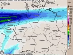 Luftmassengrenze baut sich auf