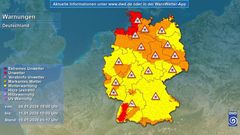 Tief 'Elli' genau &uuml;ber NRW